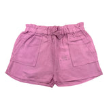 Losan Solid Color Shorts with Elastic Waist Lilac for Girls