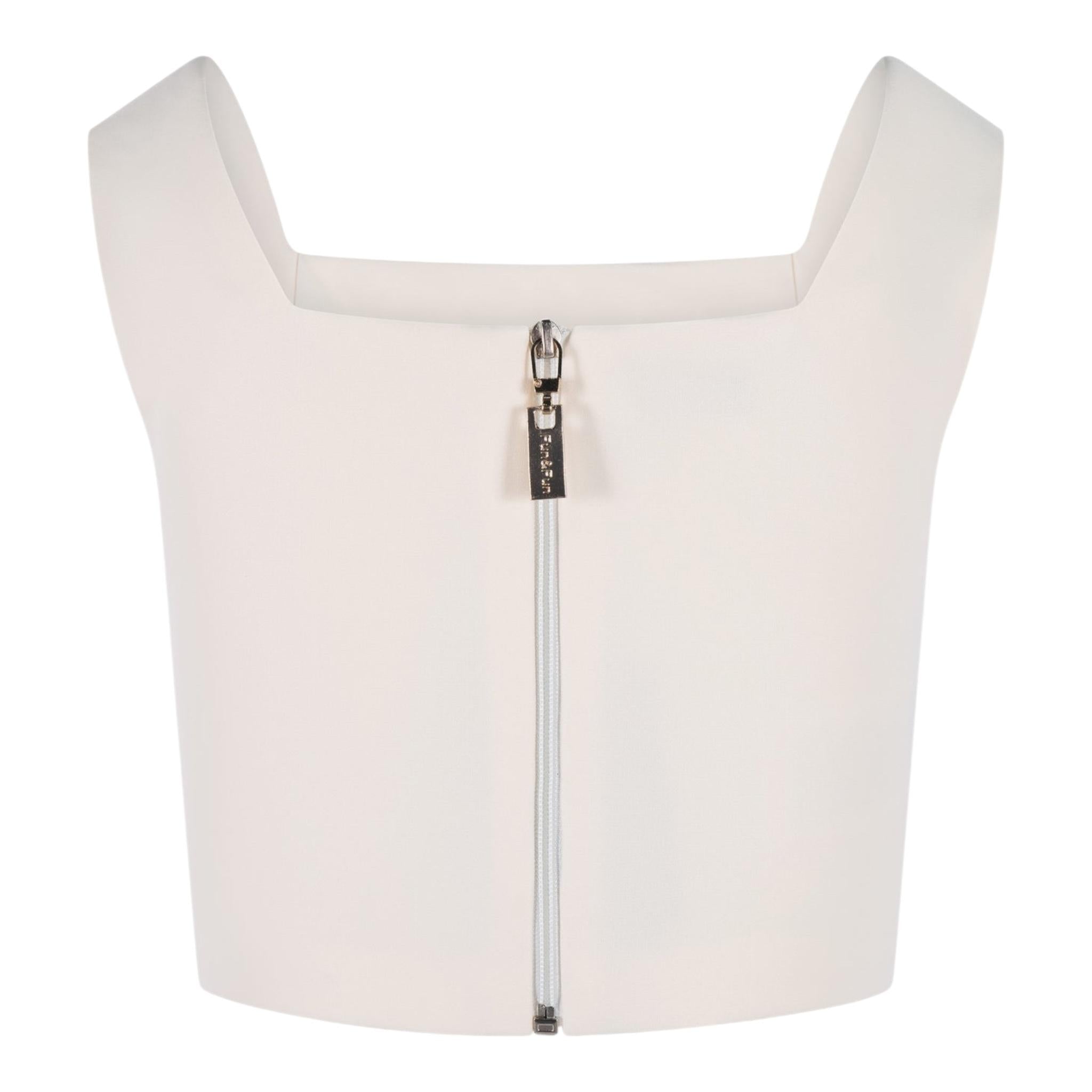 Fun & Fun Top Tinta Unita con Zip per Bambina FCJTP01134 PANNA FUN & FUN 