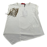 Jijil T-Shirt Girocollo tinta unita con Applicazioni Bianco per Bambina JJE23TS038 BIANCO JIJIL 