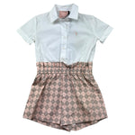 Trussardi Tuta Intera Mezza Manica Bicolore per Bambina TGP26079TU BIANCO/ROSA TRUSSARDI 