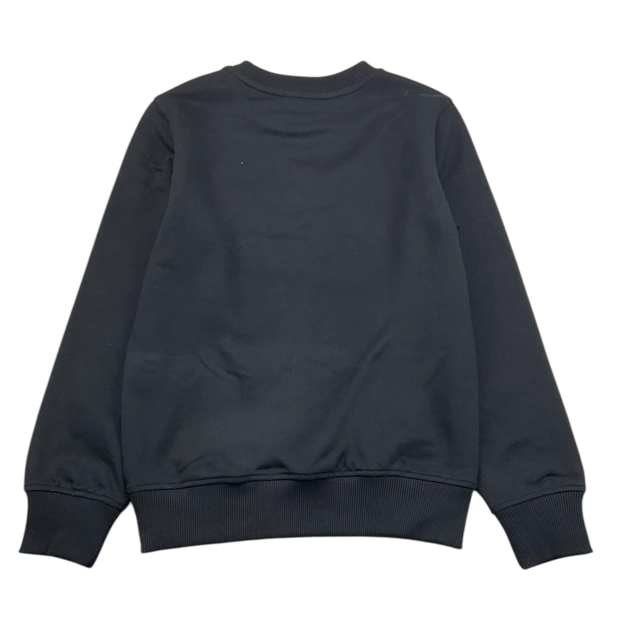 MOSCHINO felpa girocollo tinta unita con stampa Nero per Bambino HWF08V NERO MOSCHINO 