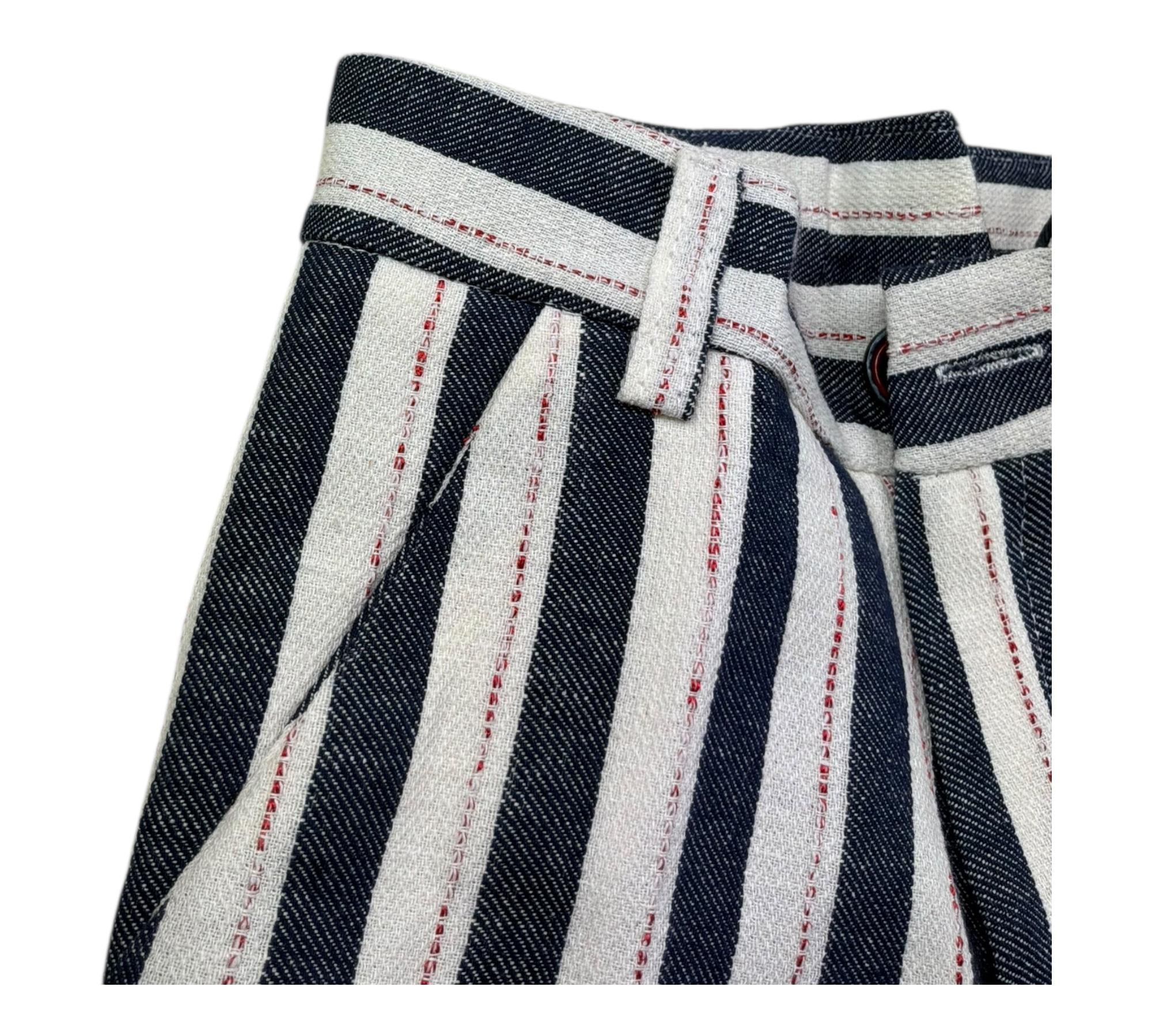 Manuel & Frank Bermuda Fantasia A Righe per Bambino MF2022B BLU MANUEL & FRANK 