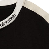 Calvin Klein T-Shirt Tinta Unita con Profili In Contrasto per Bambino IB0IB02457 NERO CALVIN KLEIN 