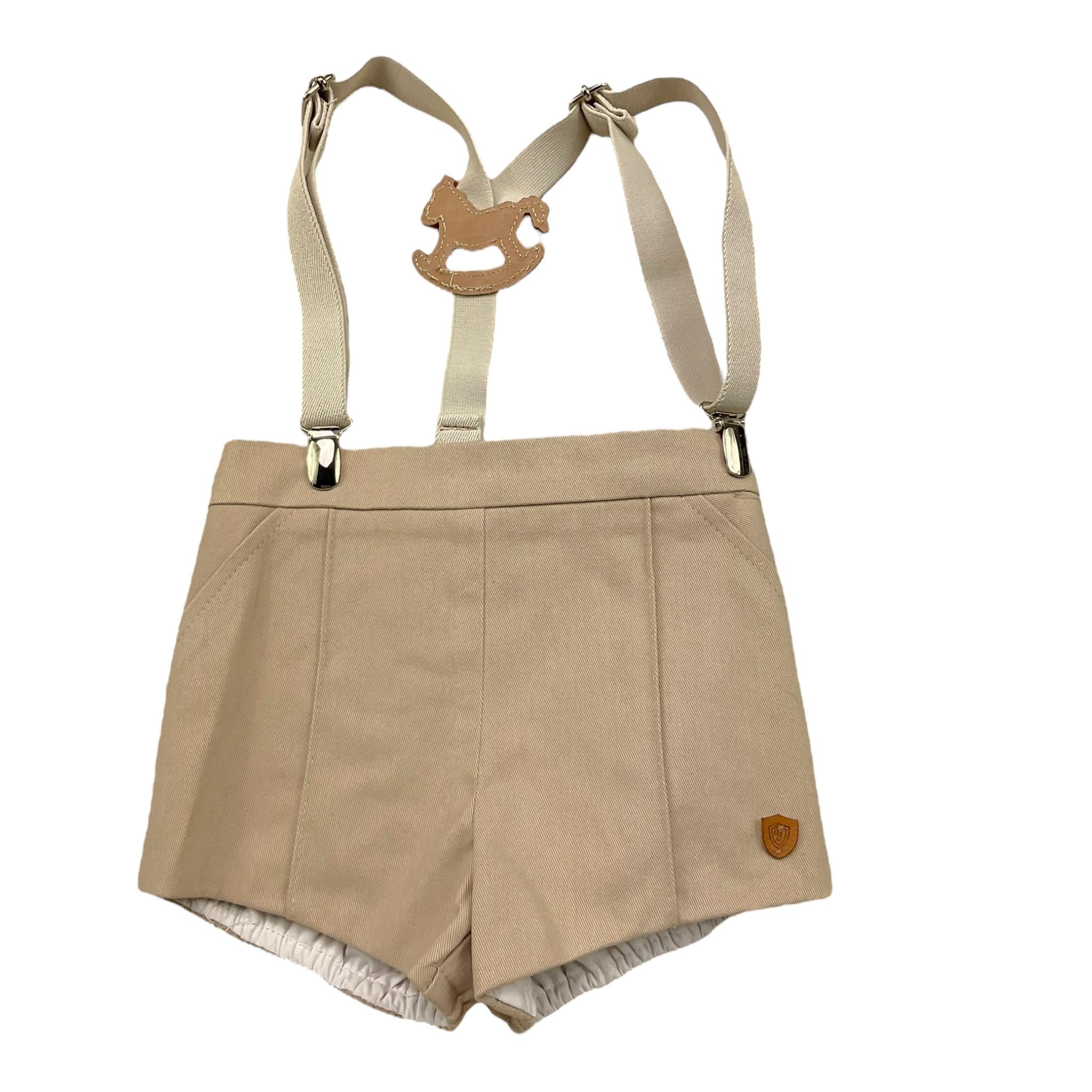 YOEDU salopette tinta unita modello bermuda Beige per Neonato 3050 BEIGE YOEDU 