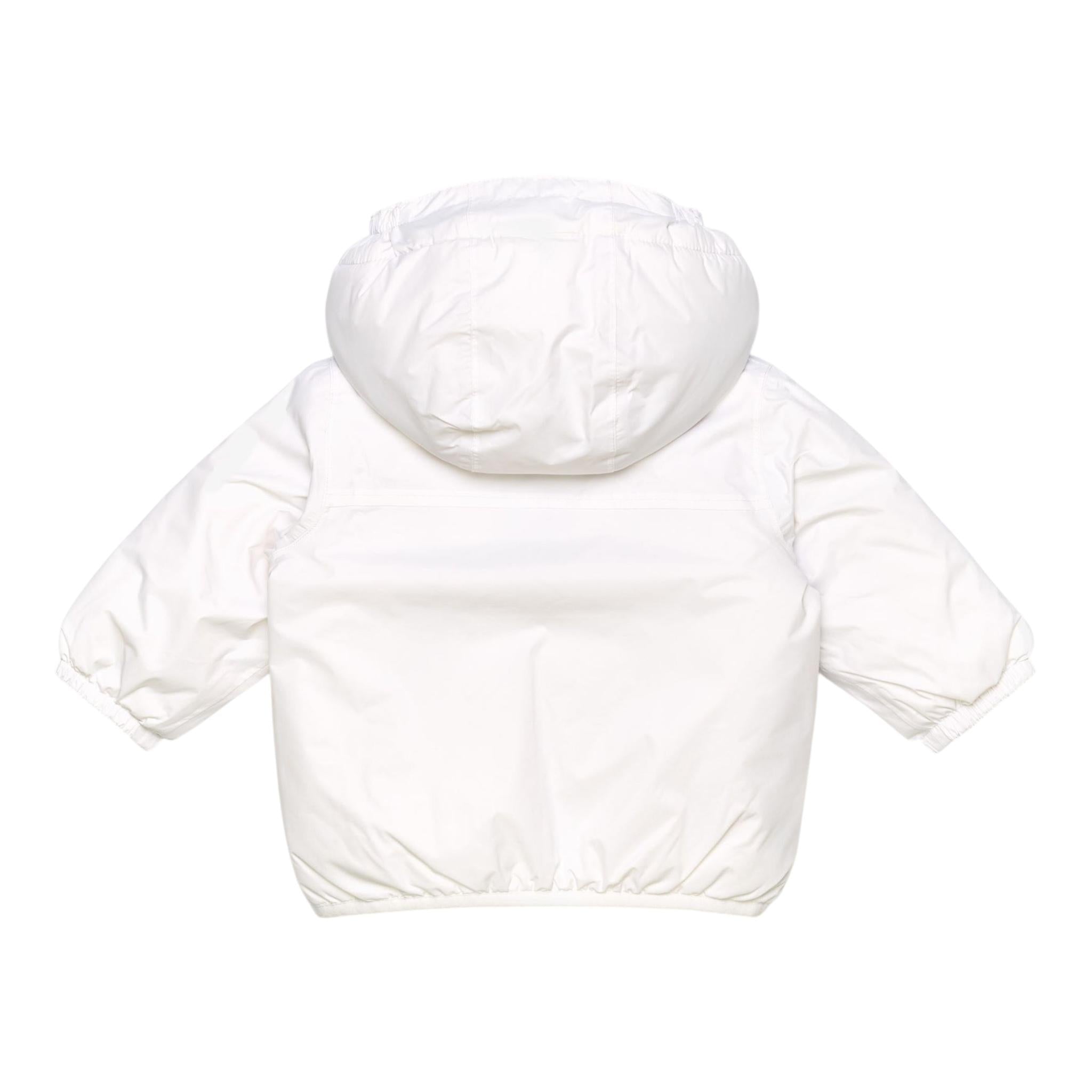 K-WAY giubbino tinta unita con cappuccio in contrasto Bianco per Neonato K61157W BIANCO K-WAY 