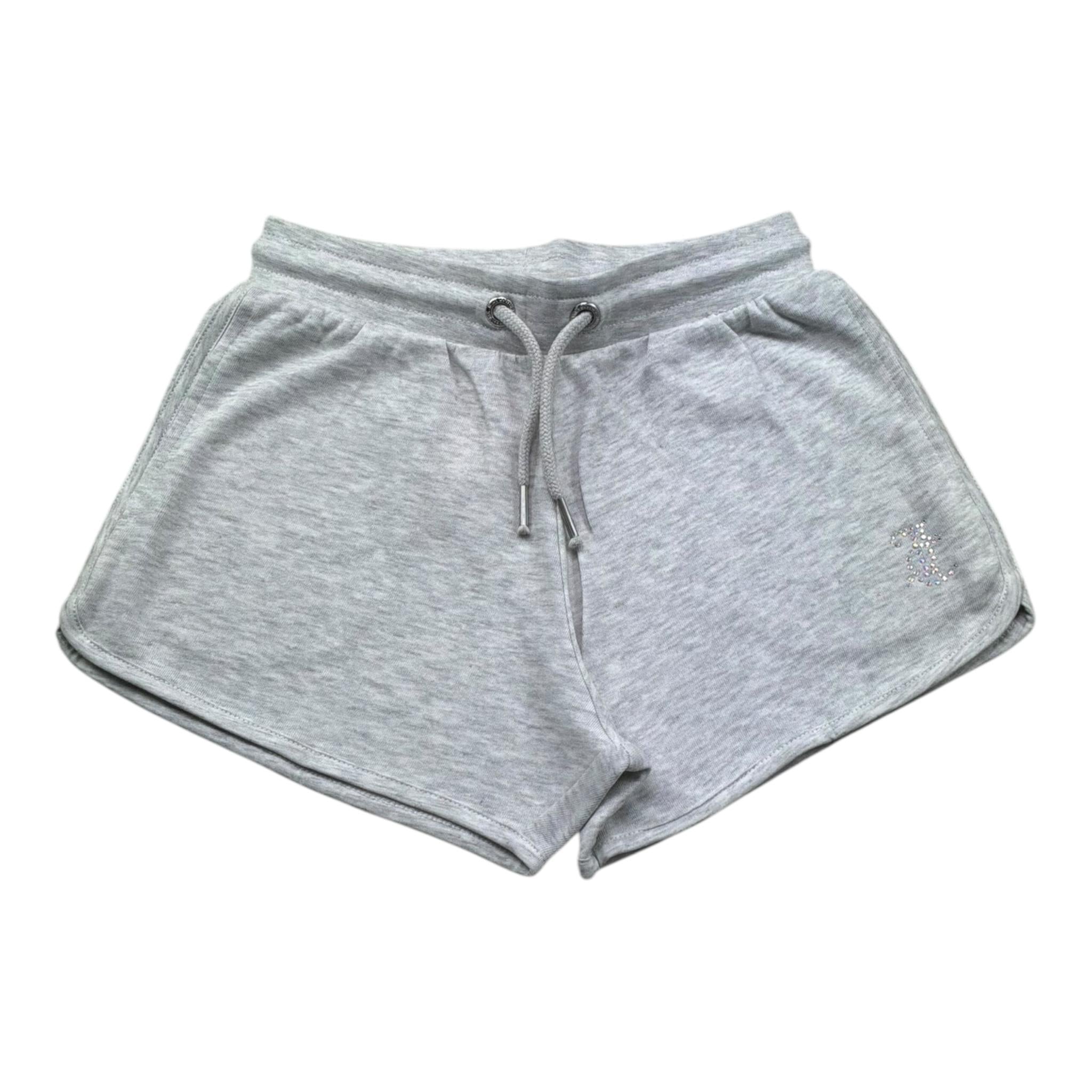 Juicy Couture Short Tinta Unita con Elastico In Vita per Bambina JBX6710 GRIGIO JUICY COUTURE 