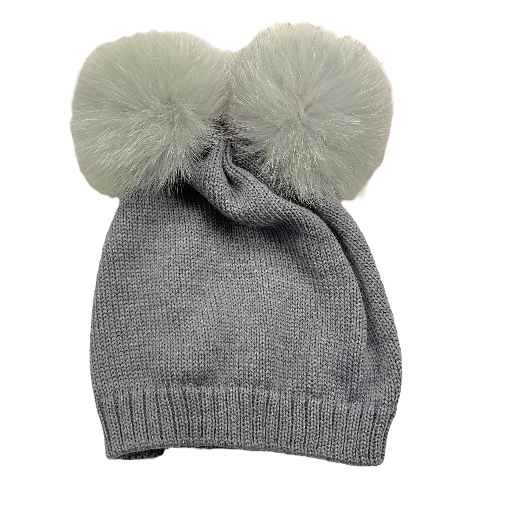 BABY LORD cappello tinta unita con pon pon Grigio per Bambina 616 GRIGIO BABY LORD 