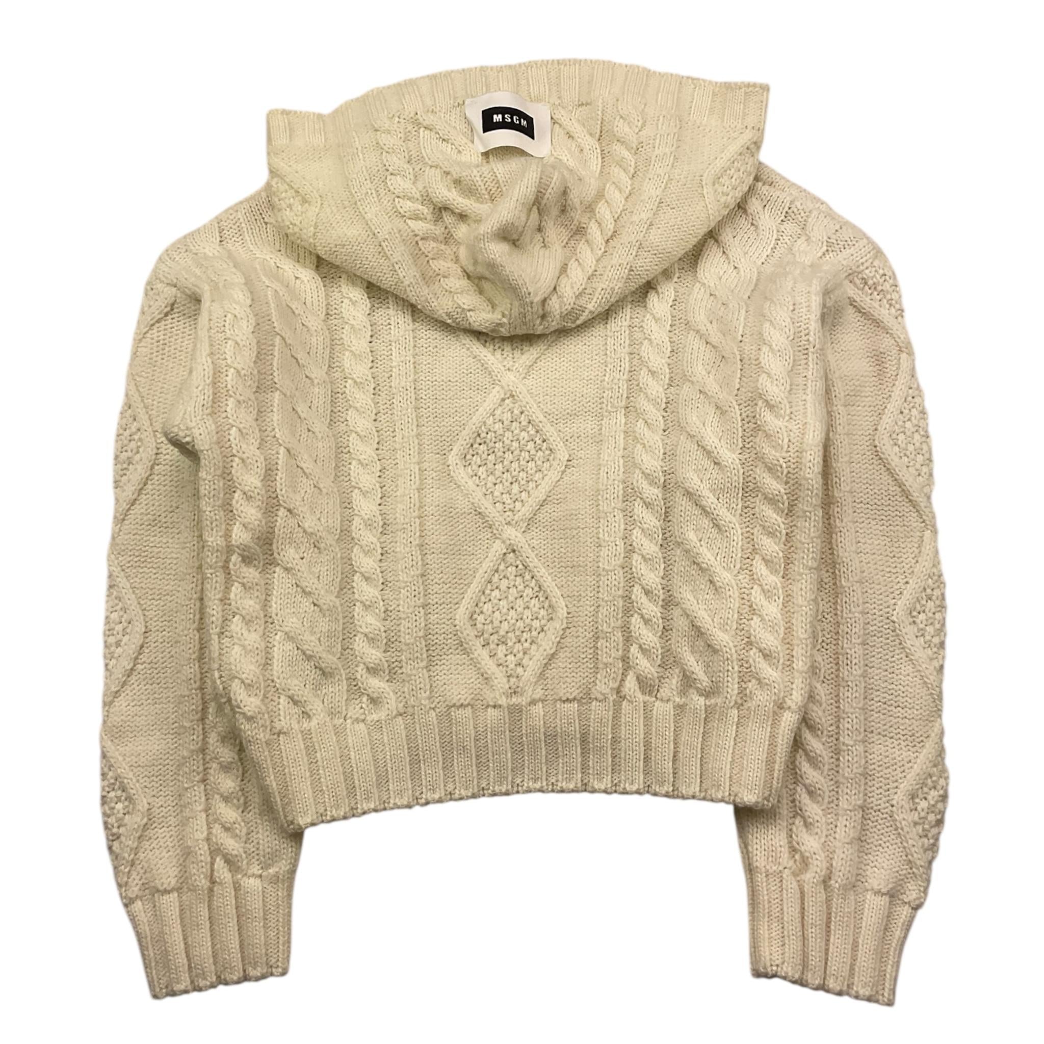 MSGM maglia tinta unita con cappuccio Panna per Bambina F3MSJGJP210 PANNA MSGM 