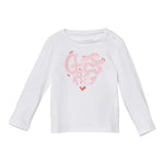 Guess Shirt Girocollo Tinta Unita con Logo per Neonata K5RI01K6YW4 BIANCO GUESS 