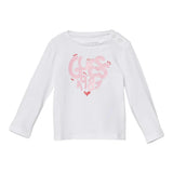Guess Shirt Girocollo Tinta Unita con Logo per Neonata K5RI01K6YW4 BIANCO GUESS 