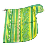 F**K Solid Color Pareo With Green Pattern For Girls