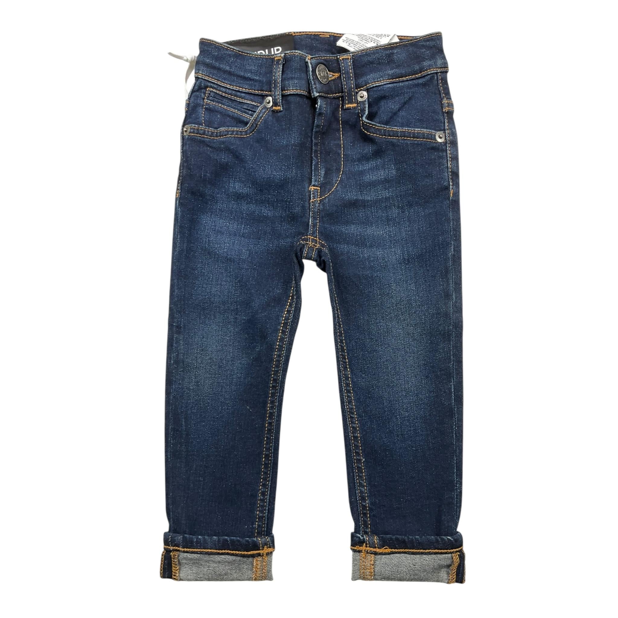 Dondup Jeans Tinta Unita 5 Tasche per Neonato DMPA023 BLU DONDUP 