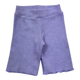 Saint Barth Solid Color Shorts With Elastic Waist Lilac For Girls