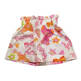 M+E' Short Tinta Unita con Stampa per Neonata UE0664 BIANCO M+E' 