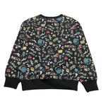 MOSCHINO felpa girocollo tinta unita con stampa Nero per Bambino HMF08H NERO MOSCHINO 