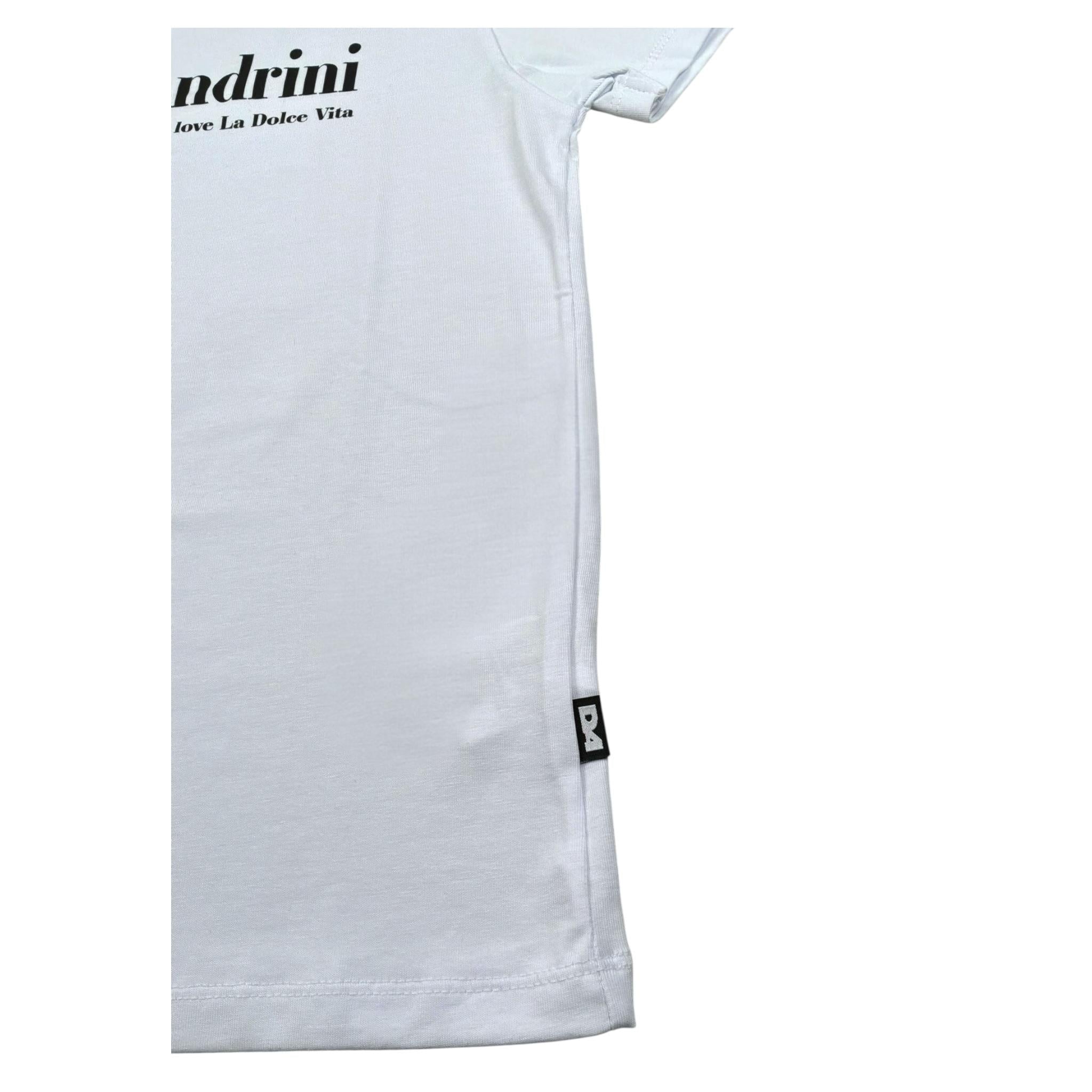 Daniele Alessandrini T-Shirt Girocollo Tinta Unita con Stampa per Bambino 1236M00228X BIANCO DANIELE ALESSANDRINI 