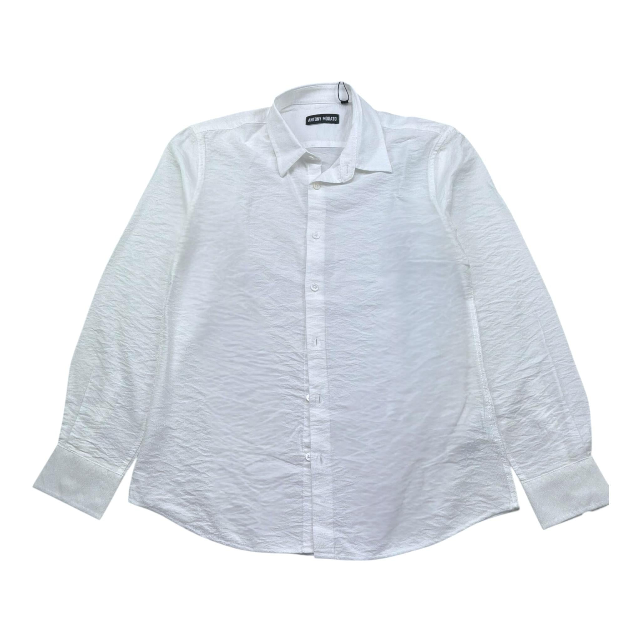 Antony Morato Camicia Tinta Unita Manica Lunga per Bambino MKSL00297 BIANCO ANTONY MORATO 