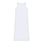 Moschino Abito Giromanica Tinta Unita con Stampa per Bambina HDV0G BIANCO MOSCHINO 