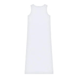 Moschino Abito Giromanica Tinta Unita con Stampa per Bambina HDV0G BIANCO MOSCHINO 