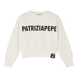 PATRIZIA PEPE felpa chiusa girocollo tinta unita con stampa Bianco per Bambina 7M0854 BIANCO PATRIZIA PEPE 