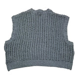 Aspesi Light Blue Perforated Solid Color Vest For Girls