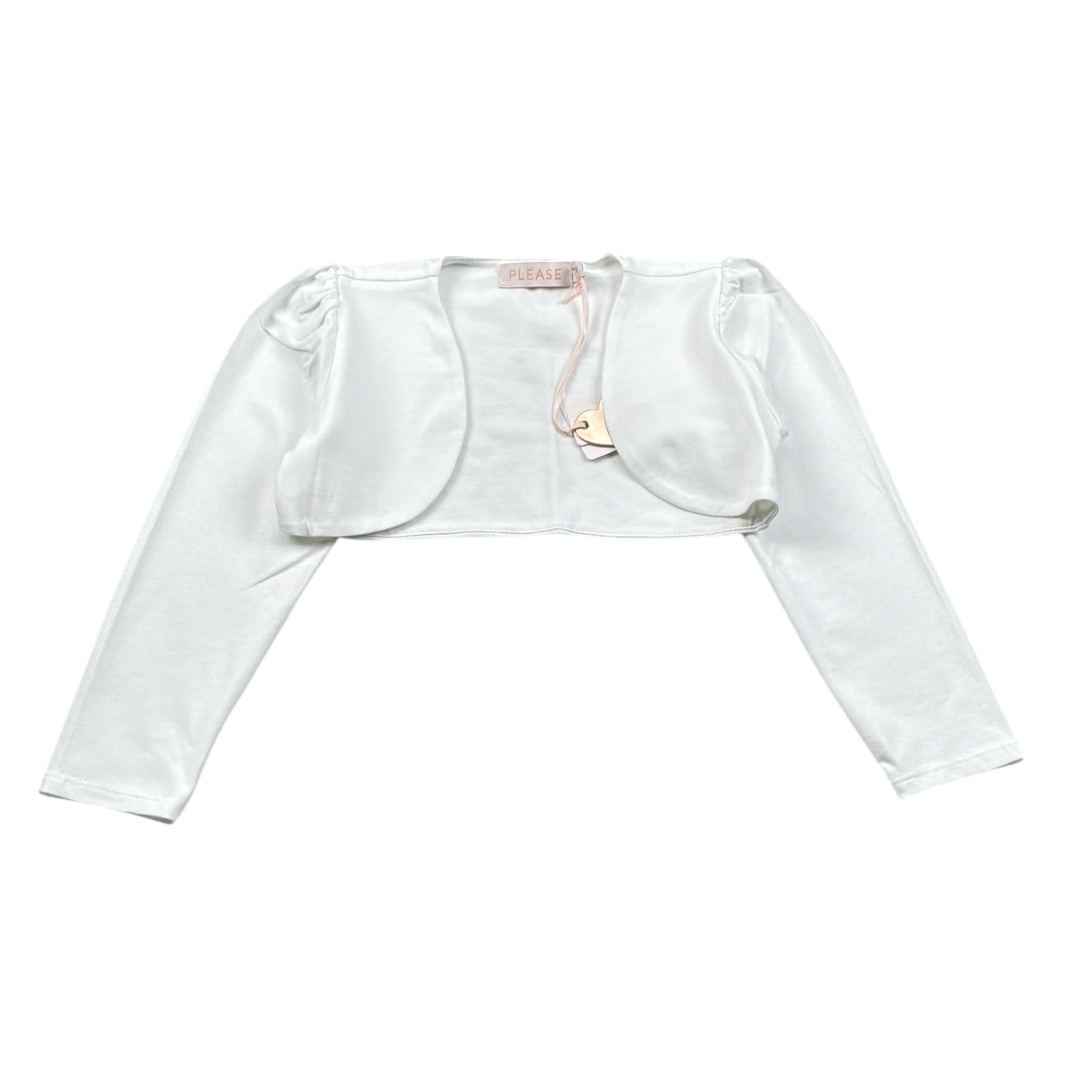 Please Coprispalle Tinta Unita per Bambina LG08032G73X BIANCO PLEASE 