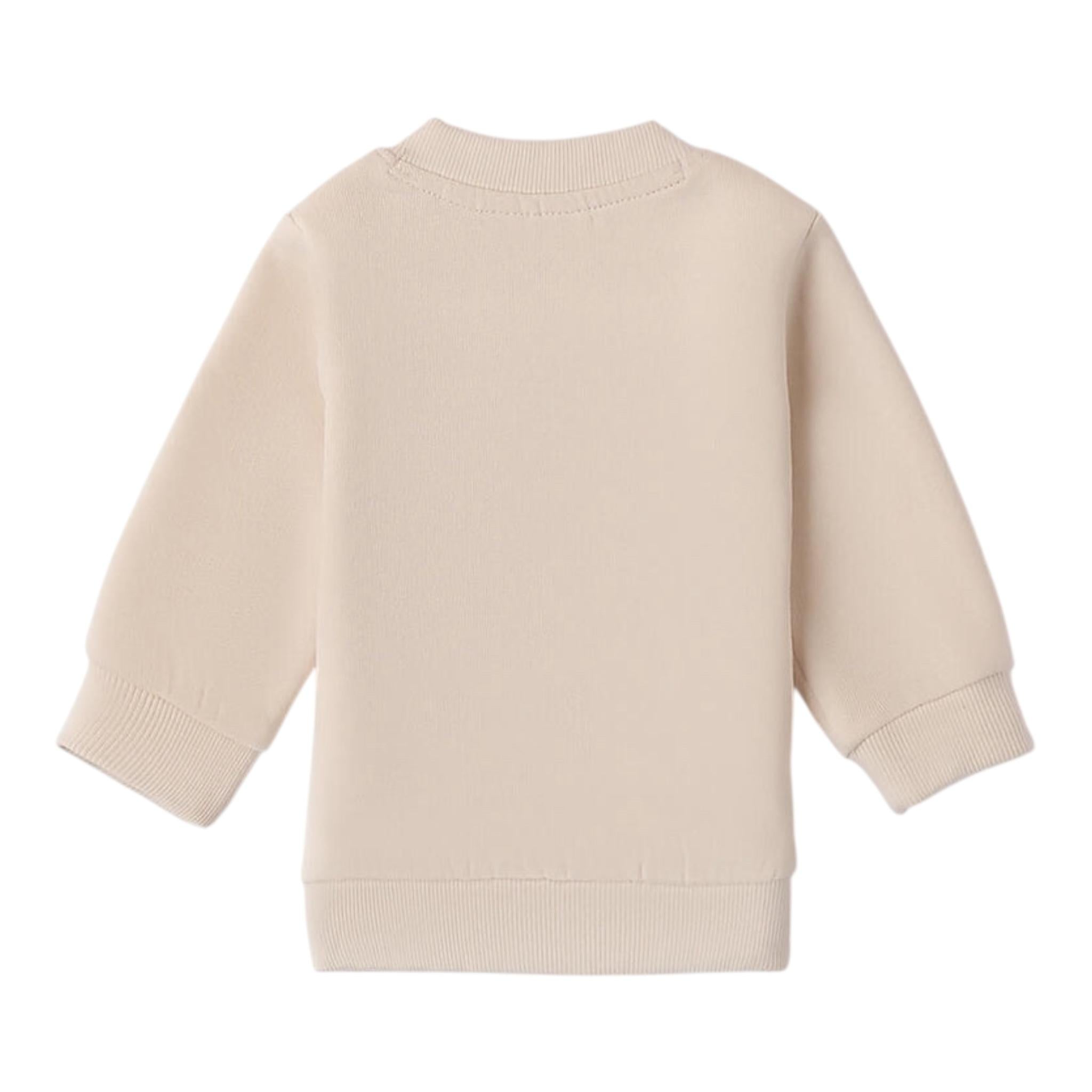 MINI BANDA felpa tinta unita girocollo con zip Beige per Neonato 3A677 BEIGE MINI BANDA 