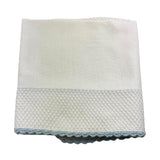 Little Bear Blanket Solid Color With White Contrast Trim For Newborn