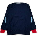 Sun68 Maglia Girocollo Tinta Unita con Logo per Bambino K32307 BLU SUN68 