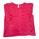Dixie Solid Color Fuchsia Half Sleeve Shirts For Girls
