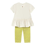 Mayoral Completo 2 Pezzi T-Shirt-Leggins per Neonata 1735 BIANCO/VERDE MAYORAL 