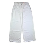 Kocca Palazzo Pants Solid Color Adjustable Waist White For Girls