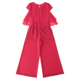 Liu Jo Palazzo Sleeveless One-Piece Jumpsuit Solid Color Fuchsia For Girls