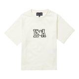 Emporio Armani T-Shirt Girocollo Tinta Unita con Logo per Bambina 3D4TJ6 PANNA EMPORIO ARMANI 