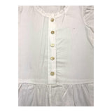 Caffe' D'Orzo One-Piece Half Sleeve Solid Color White Baby Girl Jumpsuit
