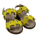 Florens The Little Sandals Solid Color With Yellow Star Appliques For Baby Girl