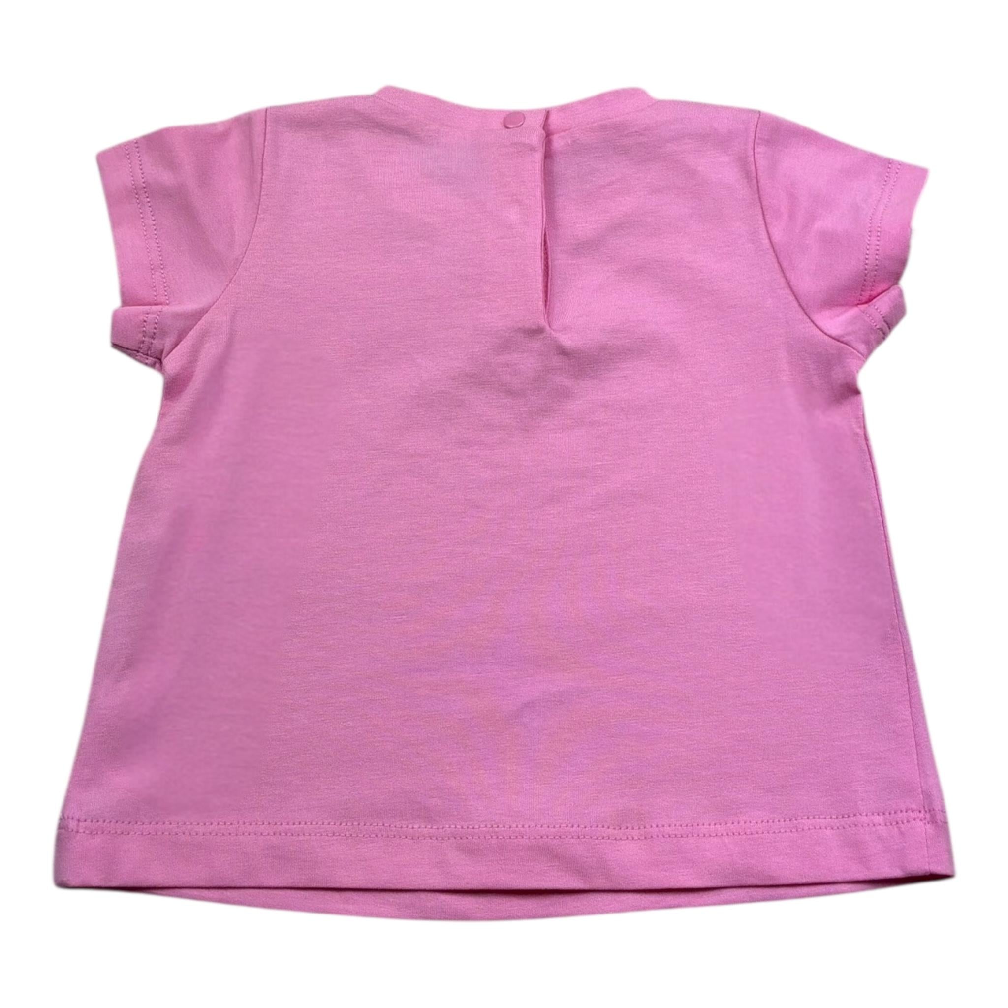 Liu Jo T-Shirt Girocollo Tinta Unita con Brillantini per Neonata HA5037 ROSA LIU JO 
