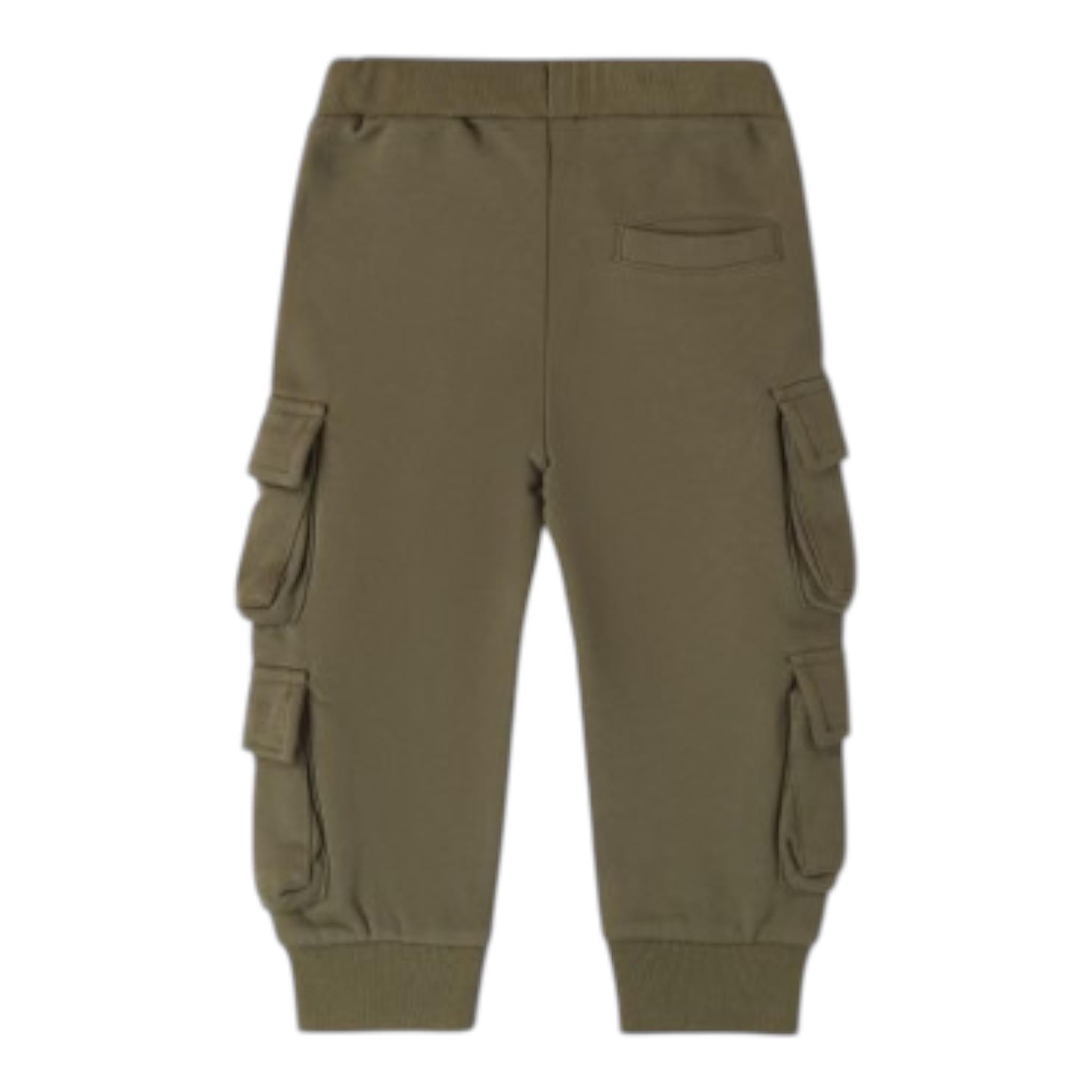 SARABANDA pantalone modello tuta tinta unita con elastico in vita Verde per Neonato A170 VERDE SARABANDA 