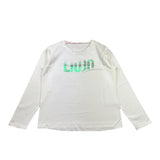 LIU JO shirt girocollo tinta unita con stampa Bianco per Bambina GF4210 BIANCO LIU JO 