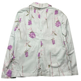 Dixie Solid Color Jacket With Aqua Floral Print For Girls