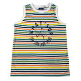 Chicco Multicolor Striped Crew Neck Tank Top For Boys