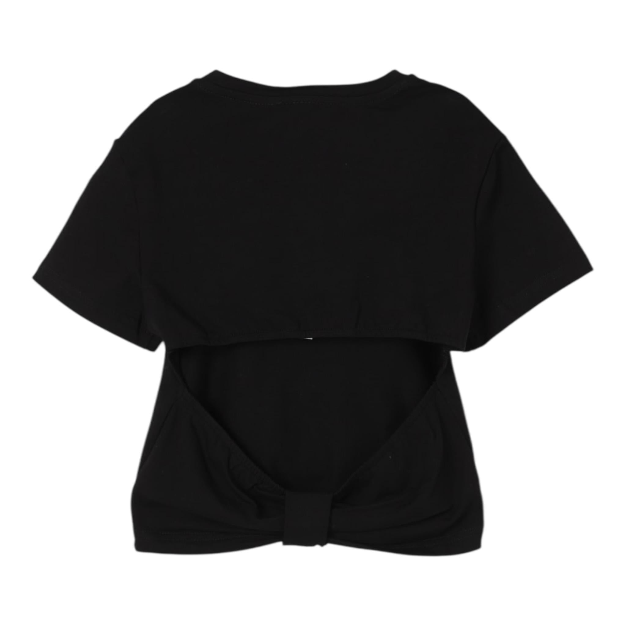 Twinset T-Shirt Girocollo Tinta Unita per Bambina 251GJ2481 NERO TWINSET 