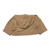 Caffe' D'Orzo Crop Sweatshirt Model Perforated With Biscuit Hood For Girls
