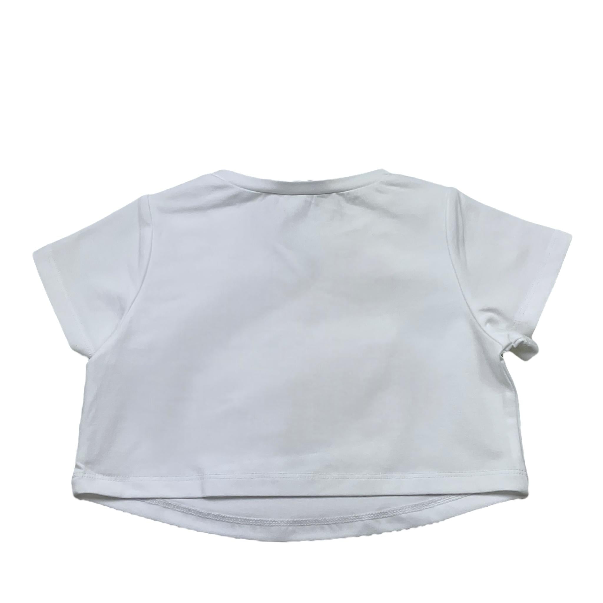 Twinset T-Shirt Girocollo Tinta Unita con Ricami per Bambina 251GJ2480 BIANCO TWINSET 