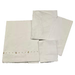 LE BEBE' set 3 pezzi lenzuola tinta unita cn ricami Bianco per Neonato LBB5224 BIANCO LE BEBE' 