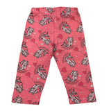 Losan Solid Color Leggings with Pink Unicorn Prints for Baby Girls