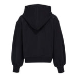 MOSCHINO felpa chiusa cn cappuccio tinta unita con applicazioni Nero per Bambina HDF05Z NERO MOSCHINO 