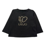 Liu Jo Shirt Tinta Unita Girocollo con Brillantini per Neonata KF4029X NERO LIU JO 