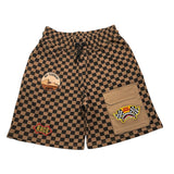 Sprayground Bermuda In Fleece Print Fantasy Brown For Boys