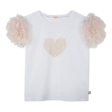 Billieblush T-Shirt Tinta Unita con Brillantini per Bambina U20991 BIANCO BillIEBLUSH 